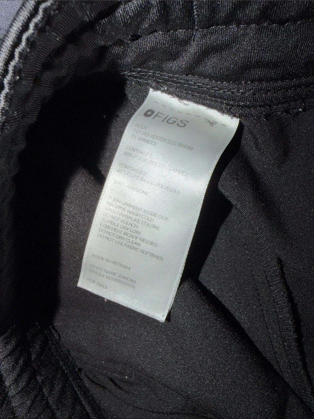 Women's Black Drawstring Casual Pants - Picture 4 of 4